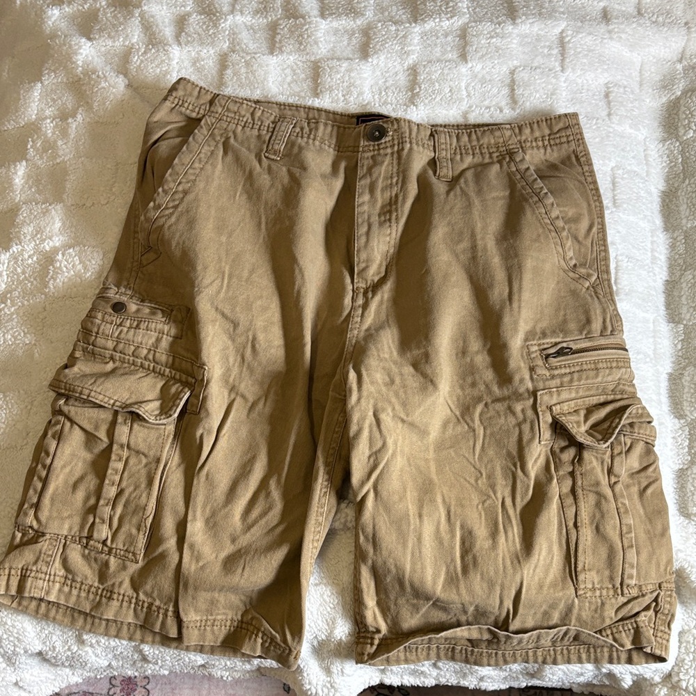 Men's Casual Tan Cargo Shorts